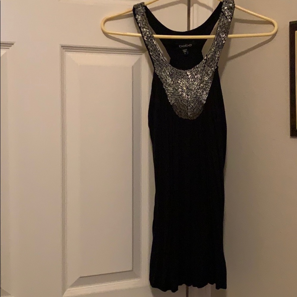 Bebe black beads top